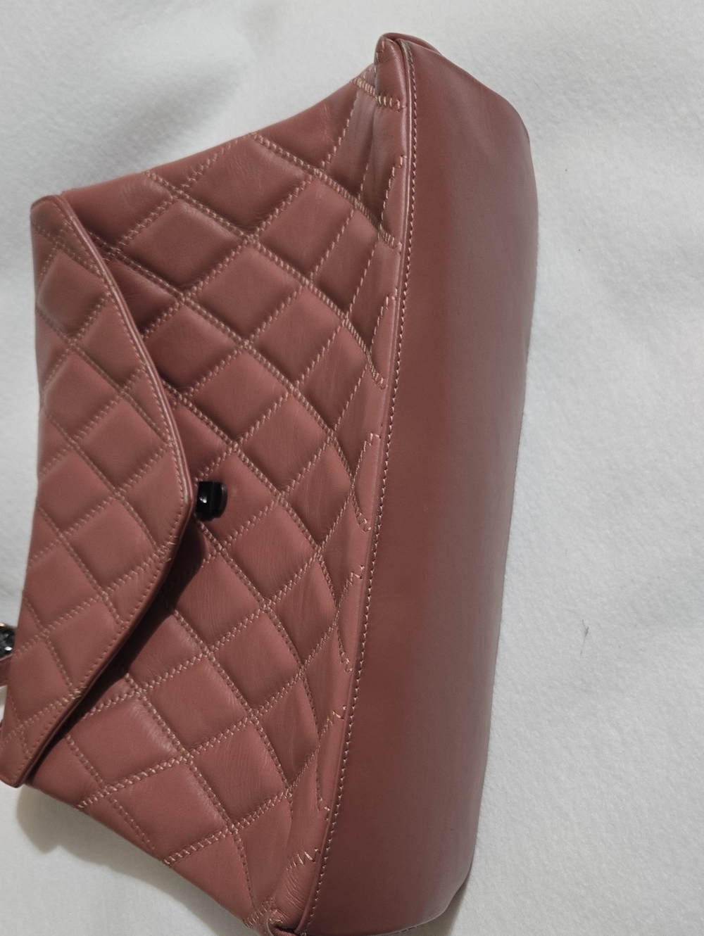 Roberta Rossi Nice Pink Quilted Shoulder Bag with Chain Detailing 15.5Wx9H - Picture 16 of 16